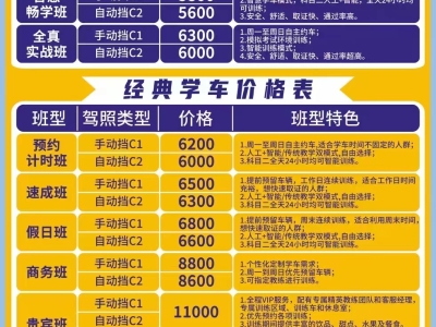 ?全面了解北京東方時尚駕校b2價格表